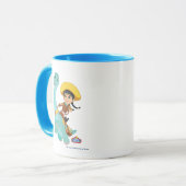 Mug Min & Clover | Joyeux Cowgirl & Brontosaurus Ride (Devant gauche)