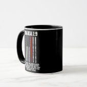 Mug Mince ligne rouge pompier Bible Verse Christian  (Devant gauche)
