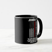 Mug Mince ligne rouge pompier Bible Verse Christian  (Devant droit)