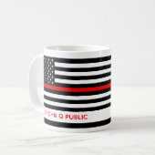 Mug Mince Red Line American Flag Nom Modèle (Devant gauche)