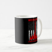 Mug Mince Red Line American Flag Wildland Firefighter (Devant droit)