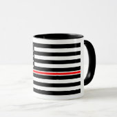 Mug Mince Red Line Drapeau : Mémorial du héros des pom (Devant droit)