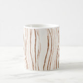 Mug Minces rayures ondulées marron crème (Centre)