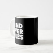 Mug Mind Over Miles - Motivationnel, Funny Running (Devant gauche)