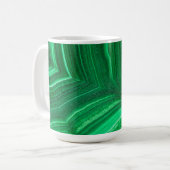 Mug Minéral de malachite vert brillant (Devant gauche)