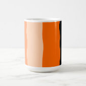 Mug Mini-bandes orange et noir ondulé (Centre)