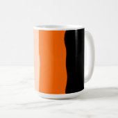 Mug Mini-bandes orange et noir ondulé (Devant droit)