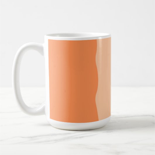 Mug Mini-bandes orange et noir ondulé (Gauche)