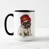 Mug Mini carlin de hippie de chiot (Gauche)