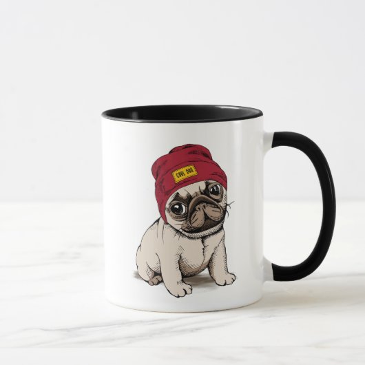 Mug Mini carlin de hippie de chiot (Droite)