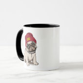 Mug Mini carlin de hippie de chiot (Devant gauche)