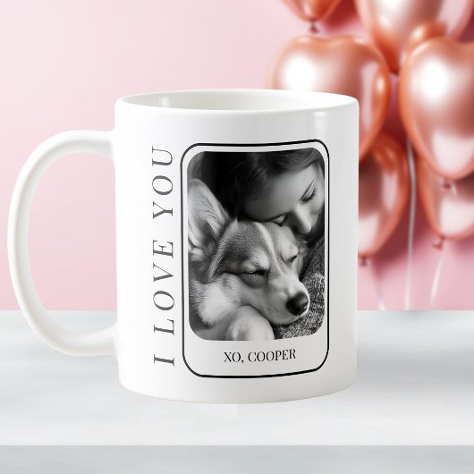 Mug Mini Chien Maman Photo XO Saint Valentin Animal de