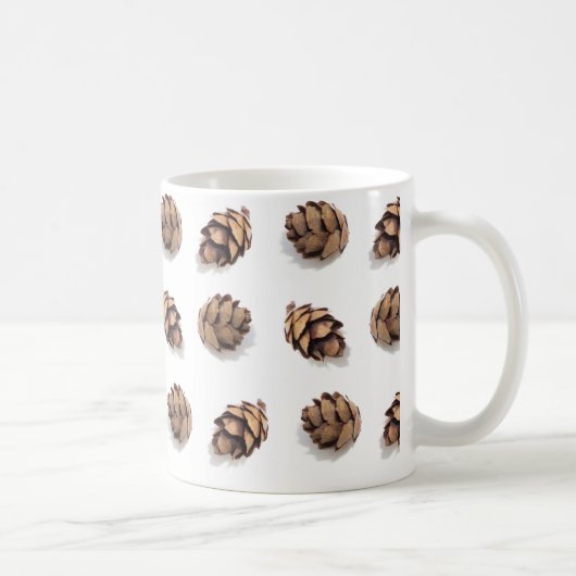 Mug Mini cônes de pin sur le blanc (Droite)