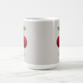 Mug Mini-Crochet rouge cerise Nom du monogramme (Centre)