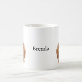 Mug Mini-dachshund à poil long mignon Nom personnalisé (Centre)