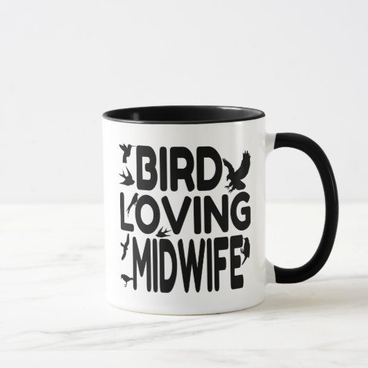 Mug Mini-femme amoureuse des oiseaux (Droite)