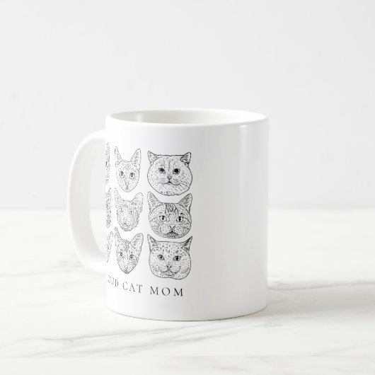 Mug Mini Fier Chat Maman Amoureux des chats Chat race (Devant gauche)