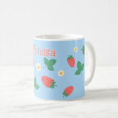 Mug Mini fleur de fraise Musique personnalisée (Devant droit)