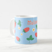 Mug Mini fleur de fraise Musique personnalisée (Devant gauche)