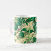 Mug Mini fleurs blanches avec motif feuille (Devant gauche)