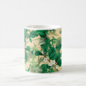 Mug Mini fleurs blanches avec motif feuille (Centre)
