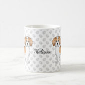Mug Mini Goldendoodle couleur abricot parti et nom (Centre)