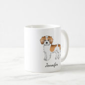 Mug Mini Goldendoodle couleur abricot parti et nom (Devant droit)