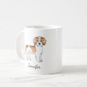 Mug Mini Goldendoodle couleur abricot parti et nom (Devant gauche)