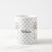 Mug Mini Goldendoodle de dessin animé couleur crème & (Centre)