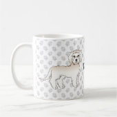 Mug Mini Goldendoodle de dessin animé couleur crème & (Gauche)
