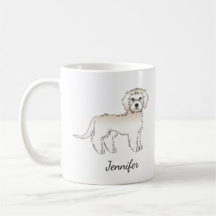 Mug Mini Goldendoodle de dessin animé couleur crème &