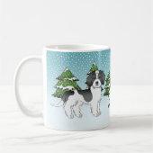 Mug Mini Goldendoodle Parti-couleur Noir Forêt d'Hiver (Gauche)
