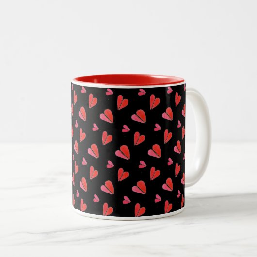 Mug MINI HEARTS II Rouge Deux Tons (Devant droit)