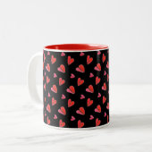 Mug MINI HEARTS II Rouge Deux Tons (Devant gauche)