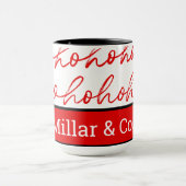 Mug Mini Ho Ho Ho Texte Rouge Fête Motif Noël (Centre)