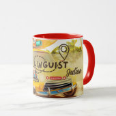 Mug Mini linguiste étudiant langues modifiable (Devant droit)