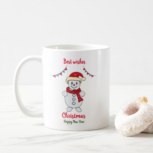 Mug Mini Noël et Nouvel An Joyeux café Mu (Avec donut)