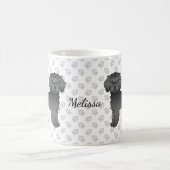 Mug Mini noir Goldendoodle dessin animé Chien et nom (Centre)