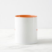 Mug Mini-orange - Texte personnalisé - Mum blanc (Centre)