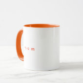 Mug Mini-orange - Texte personnalisé - Mum blanc (Devant gauche)