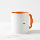 Mug Mini-orange - Texte personnalisé - Mum blanc (Devant droit)