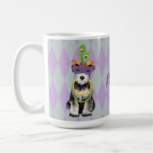 Mug Mini Schnauzer de mardi gras
