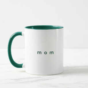 Mug Mini vert texte personnalisé maman blanche