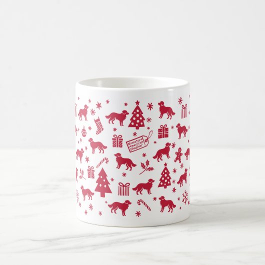 Mug Miniature American Shepher Design de Noël (Centre)