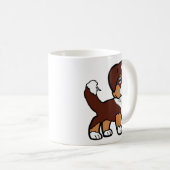 Mug Miniature American Shepherd Red Tri avec queue (Devant droit)