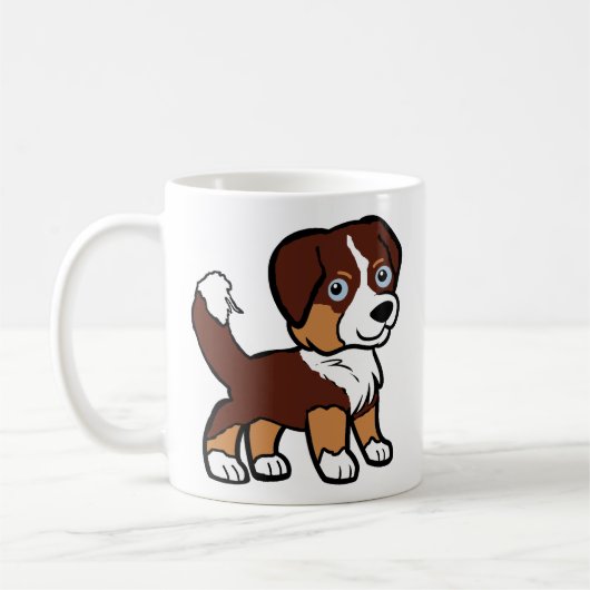 Mug Miniature American Shepherd Red Tri avec queue (Gauche)
