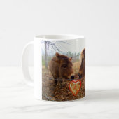 Mug Miniature Donkey & Horse Valentine Heart (Devant gauche)