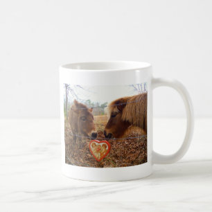 Mug Miniature Donkey & Horse Valentine Heart