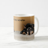 Mug Miniature Pinscher aka Min Pin Love Nom de l'anima (Devant droit)