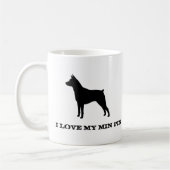 Mug Miniature Pinscher Chien Silhouette MinPin Personn (Gauche)